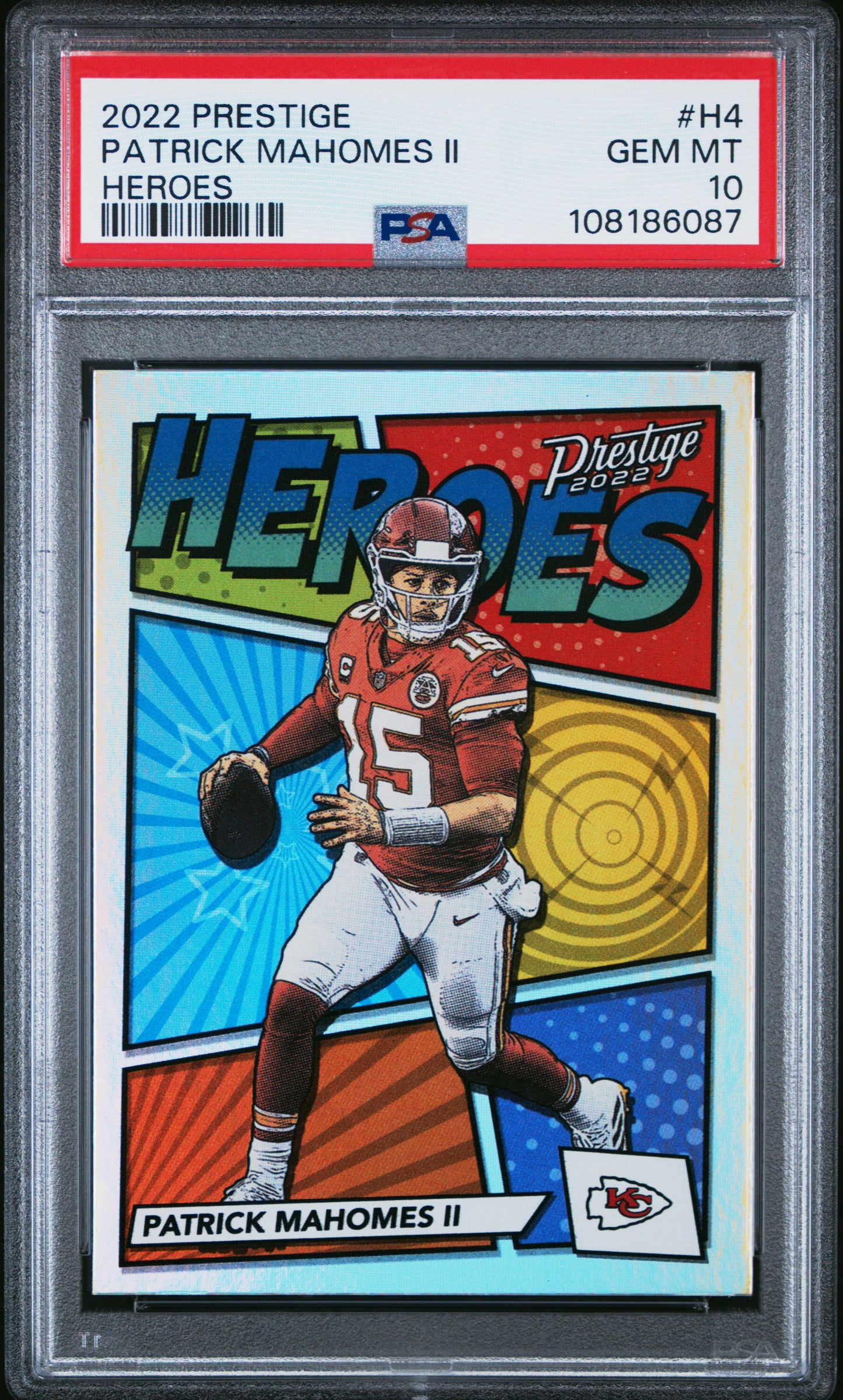 2022 Panini Prestige Heroes #H4 Heroes Patrick Mahomes Ii PSA 10