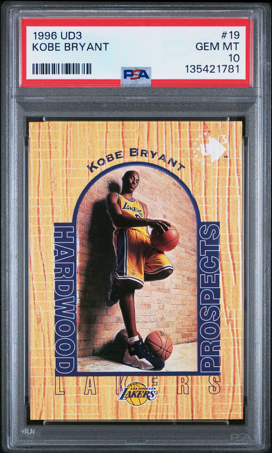 1996 Ud3 #19 Kobe Bryant RC PSA 10