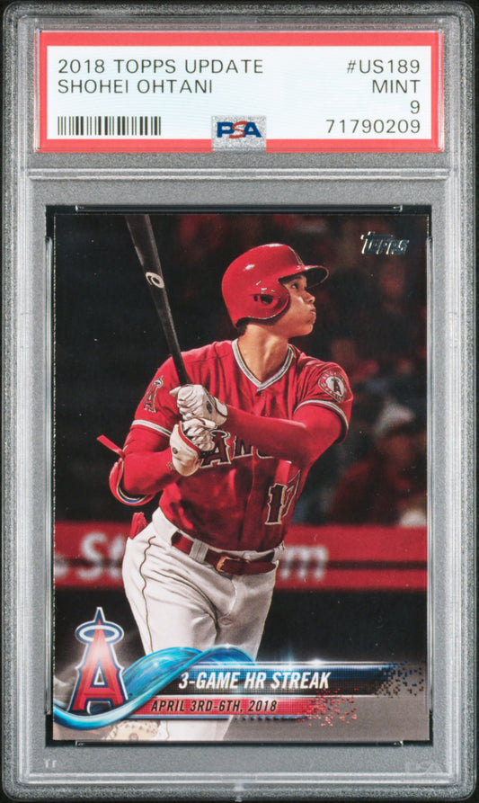 2018 Topps Update #US189 Shohei Ohtani RC PSA 9