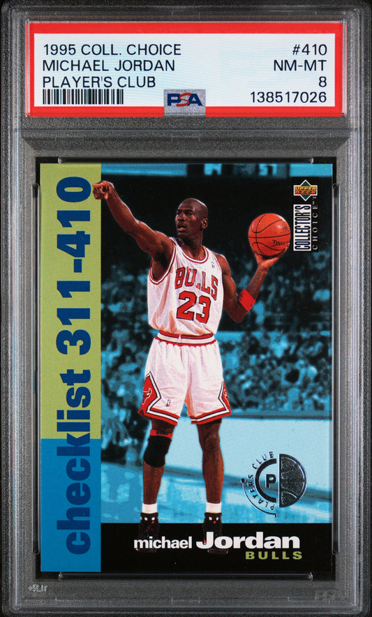 1995 Collector's Choice #410 Player's Club Michael Jordan PSA 8