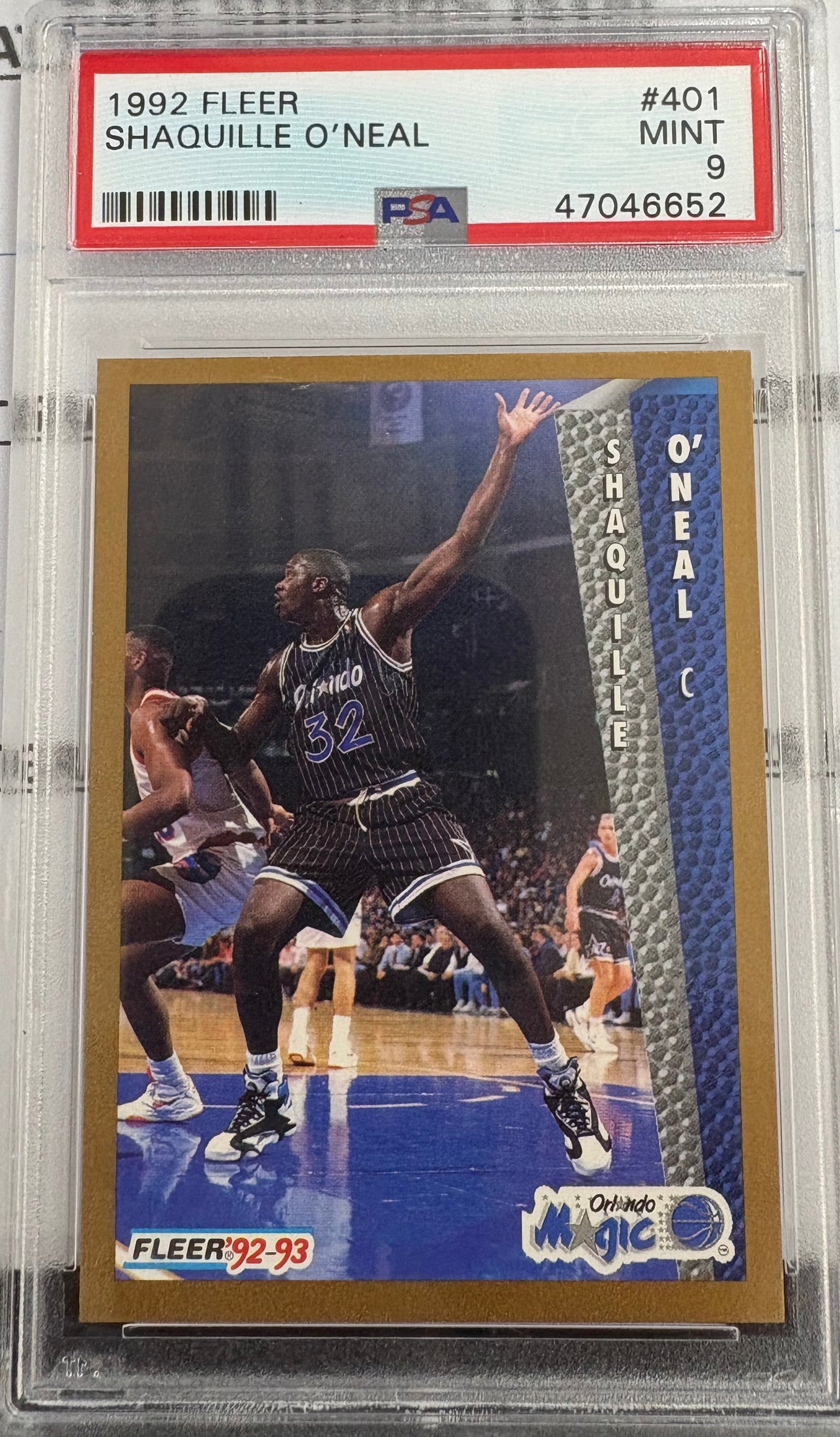 1992 Fleer Shaquille O’Neal PSA 9