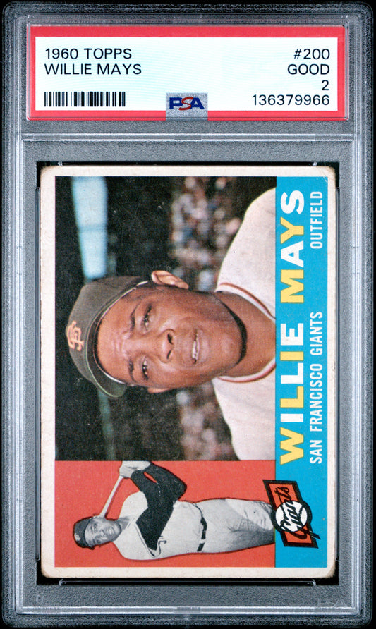 1960 Topps #200 Willie Mays PSA 2