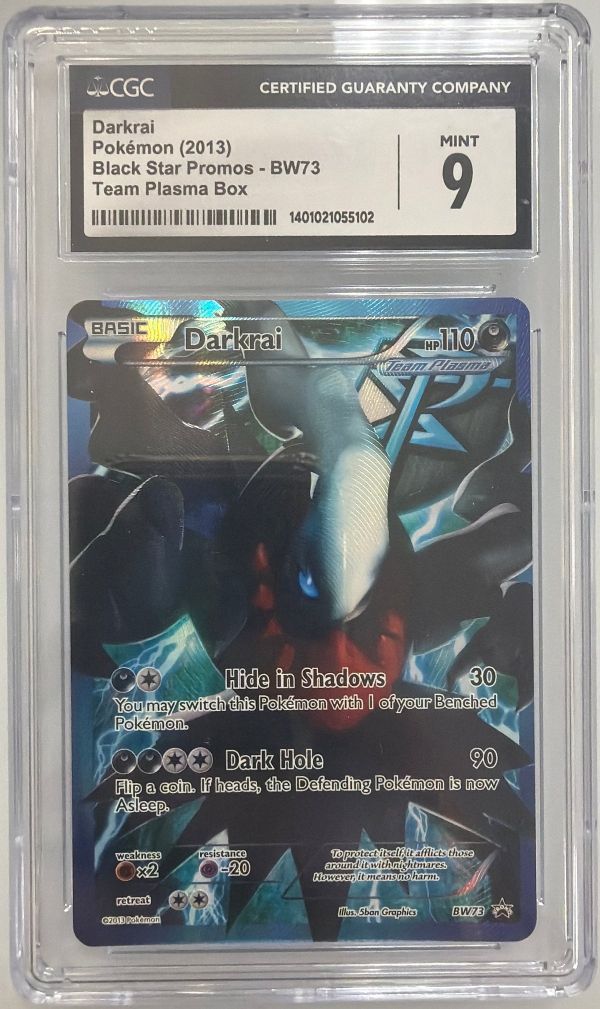 2013 Pokemon Team Plasma #BW73 Darkrai Black Star Promo CGC 9