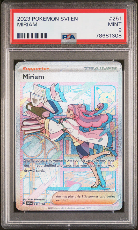 2023 Pokemon Svi En-Scarlet & Violet #251 Special Ill. Rare Miriam PSA 9 (1308)