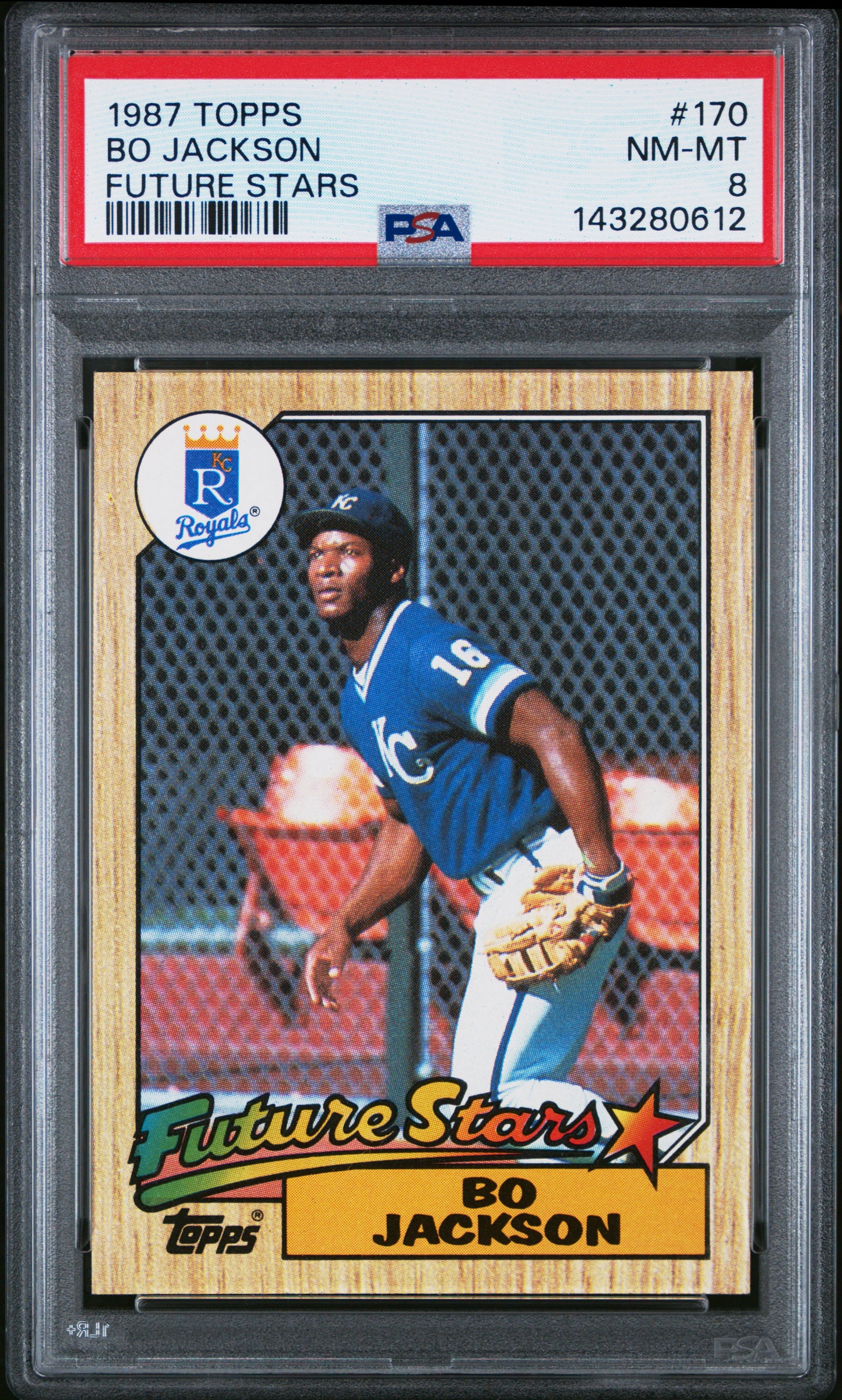 1987 Topps #170 Future Stars Bo Jackson RC PSA 8
