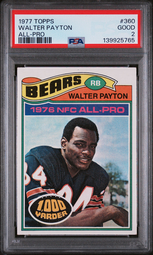 1977 Topps #360 All-Pro Walter Payton PSA 2