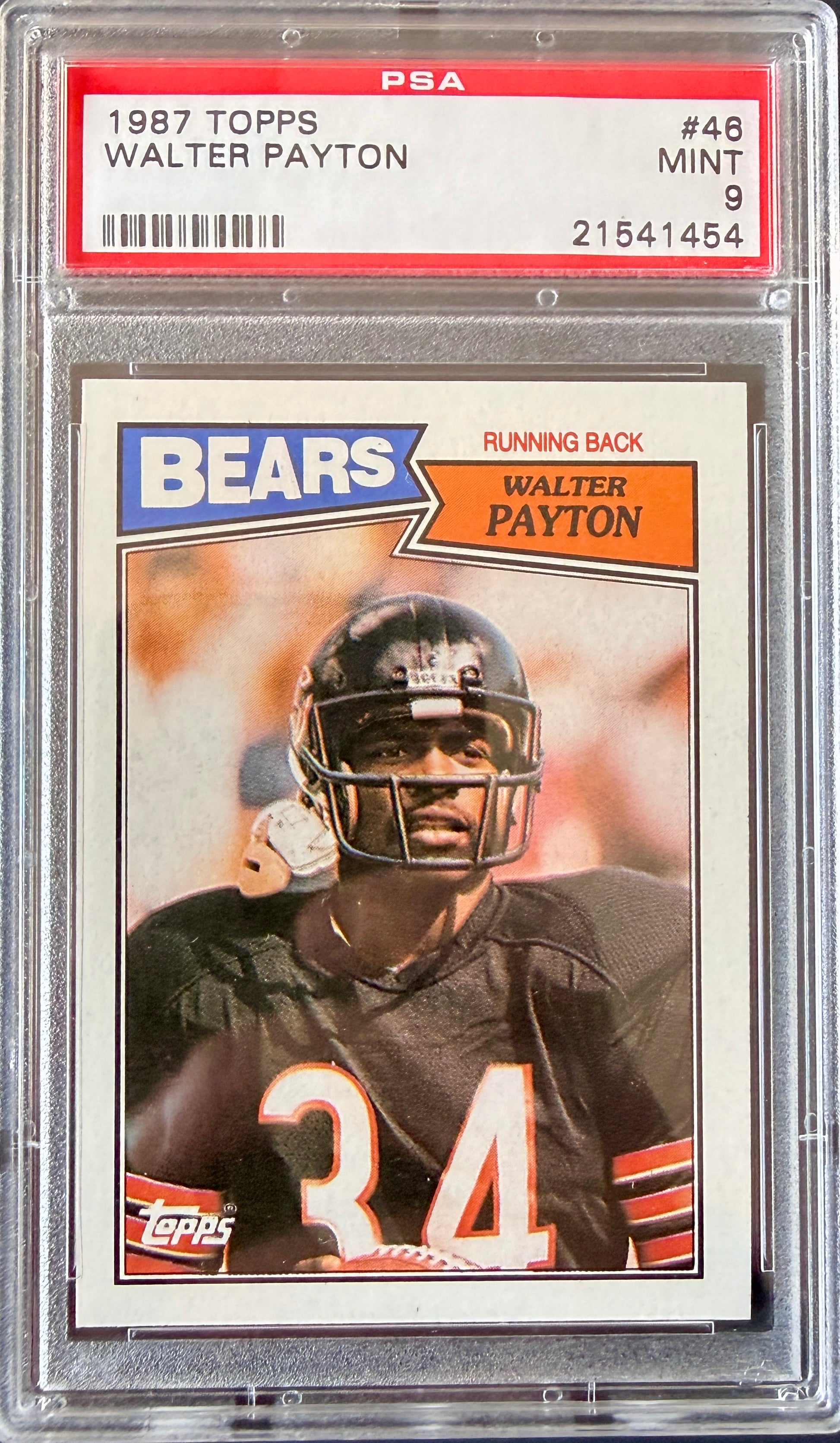 1987 Topps #46 Walter Payton PSA 9