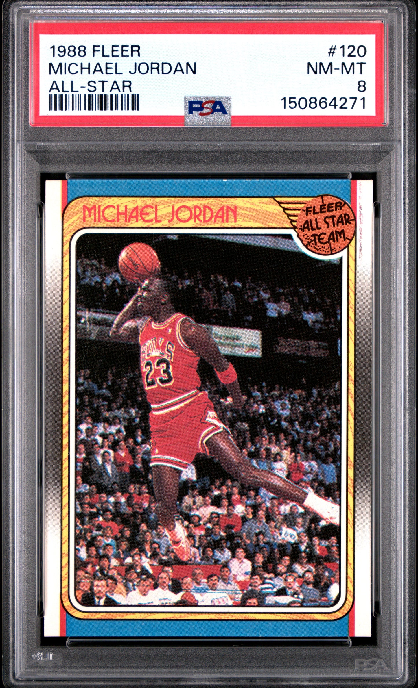 1988 Fleer #120 All-Star Michael Jordan PSA 8