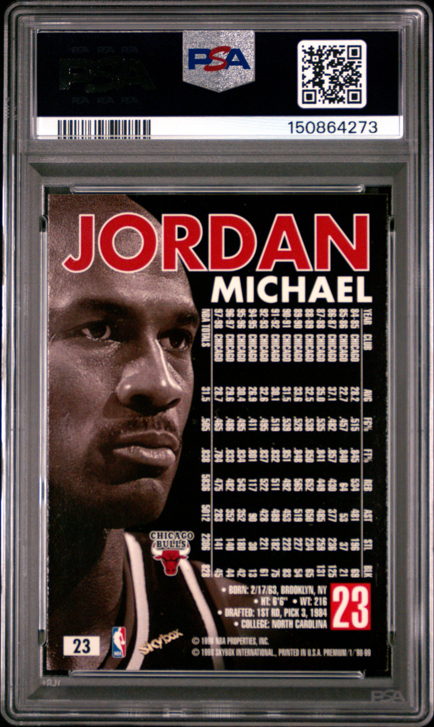 1998 Skybox Premium #23 Michael Jordan PSA 9
