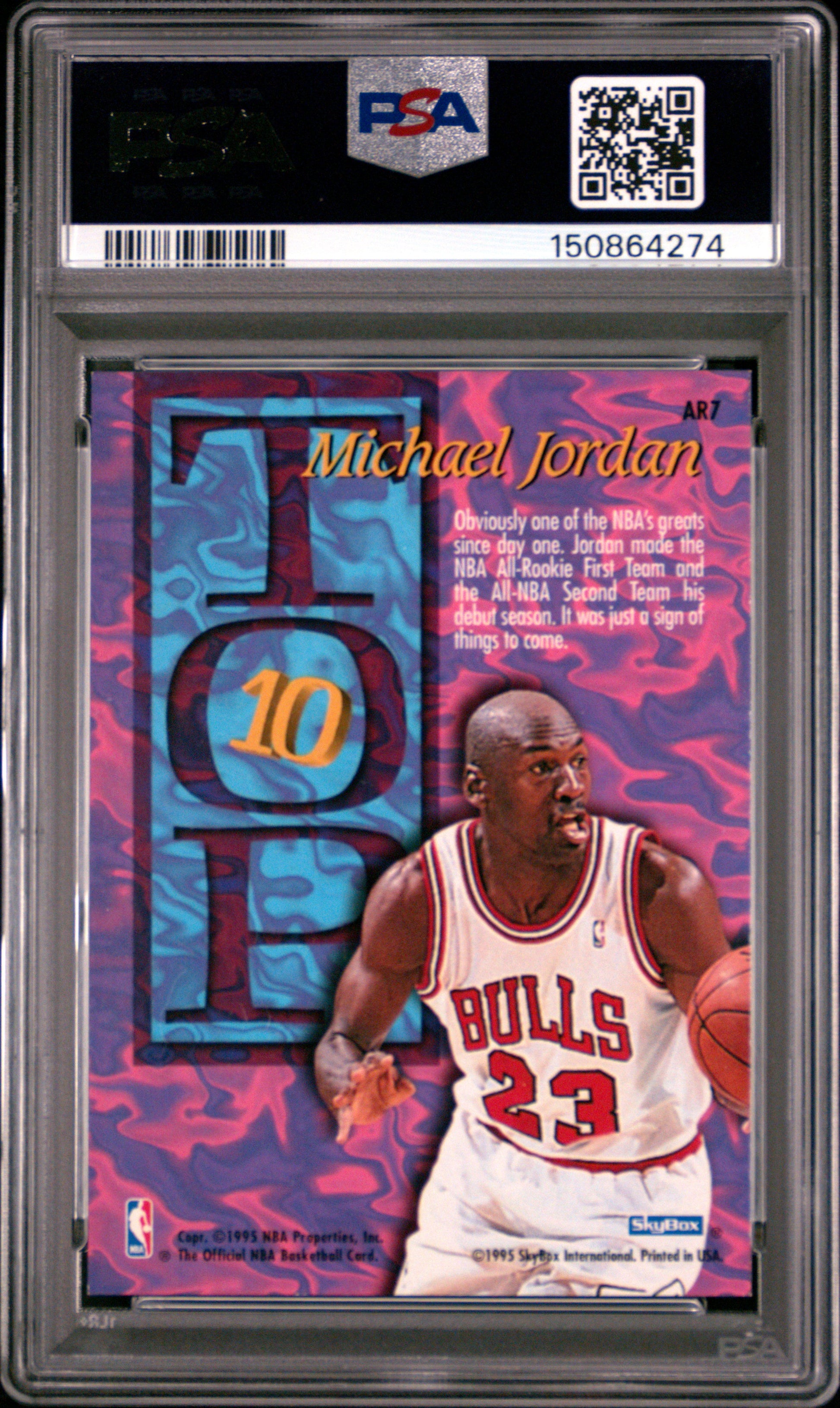 1995 Hoops Top Ten #AR7 Michael Jordan PSA 8