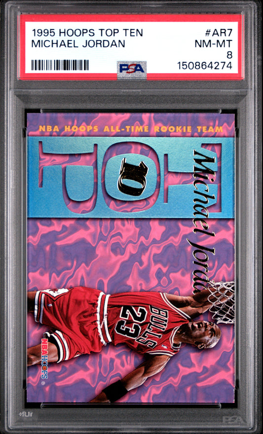 1995 Hoops Top Ten #AR7 Michael Jordan PSA 8