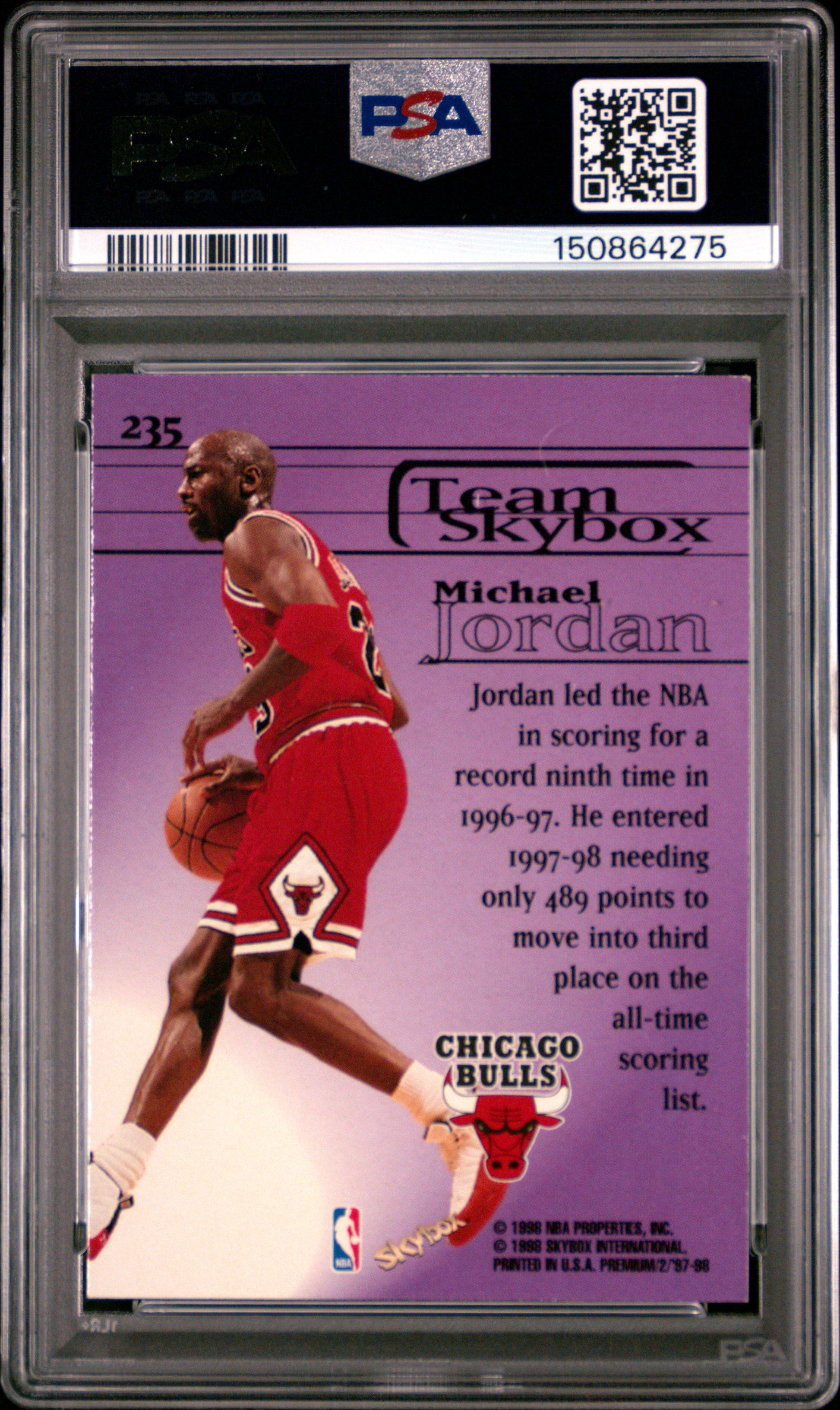 1997 Skybox Premium #235 Michael Jordan PSA 8