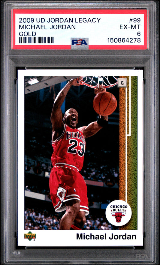 2009 Upper Deck Jordan Legacy Gold #99 Michael Jordan PSA 6