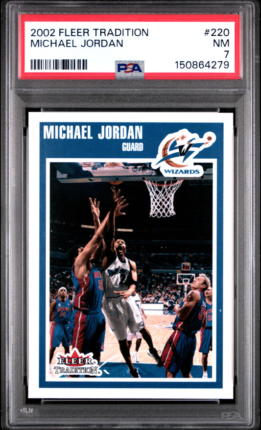 2002 Fleer Tradition #220 Michael Jordan PSA 7