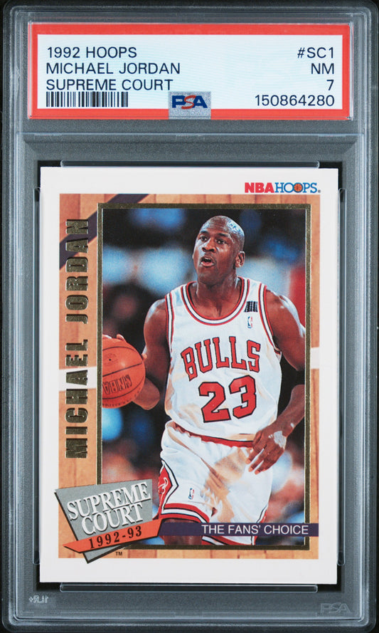 1992 Hoops Supreme Court #SC1 Michael Jordan PSA 7