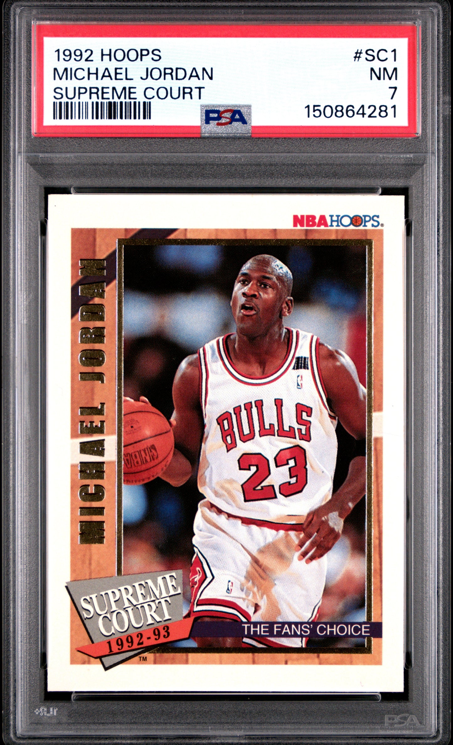 1992 Hoops Supreme Court #SC1 Michael Jordan PSA 7 (4281)