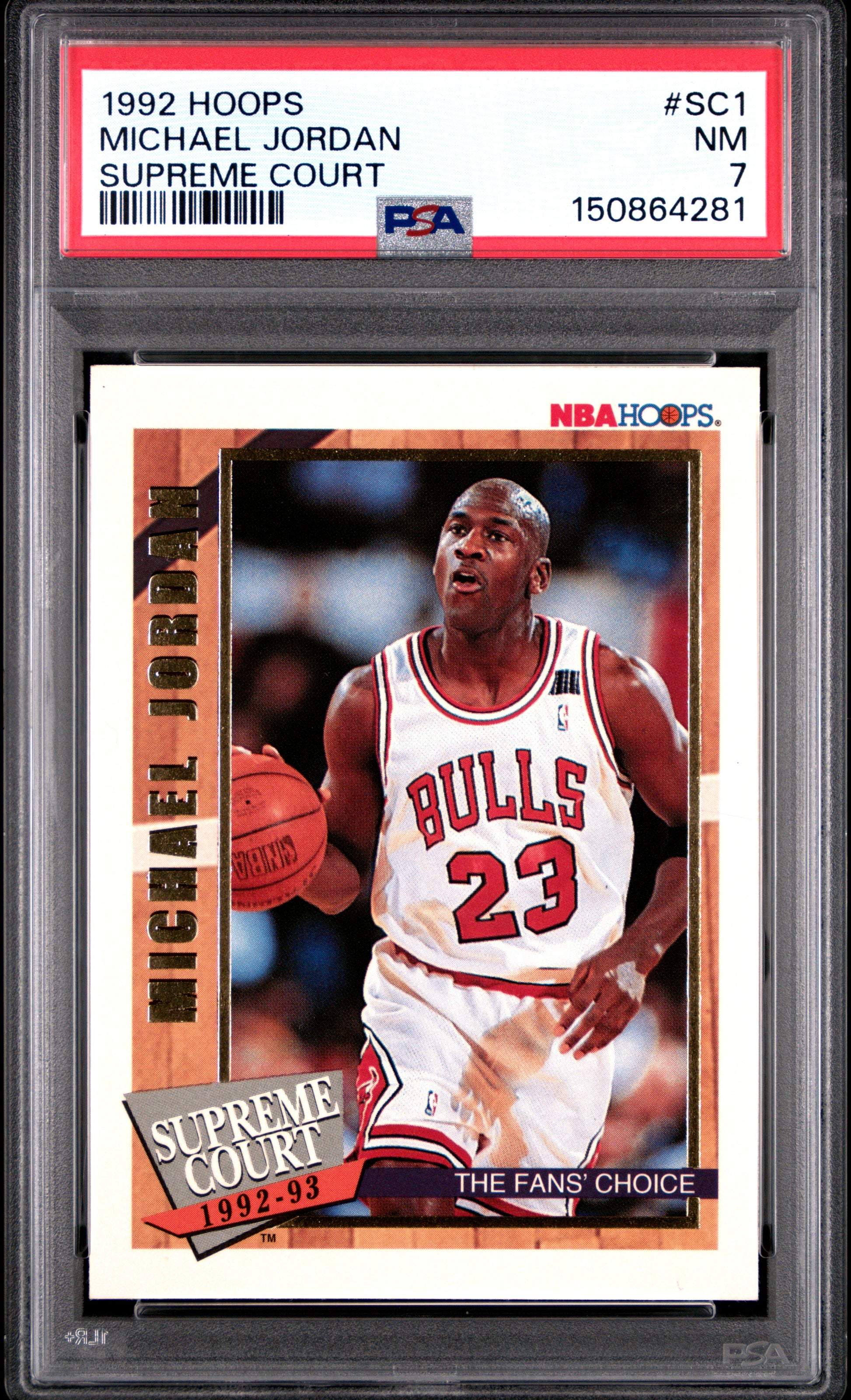 1992 Hoops Supreme Court #SC1 Michael Jordan PSA 7 (4281)
