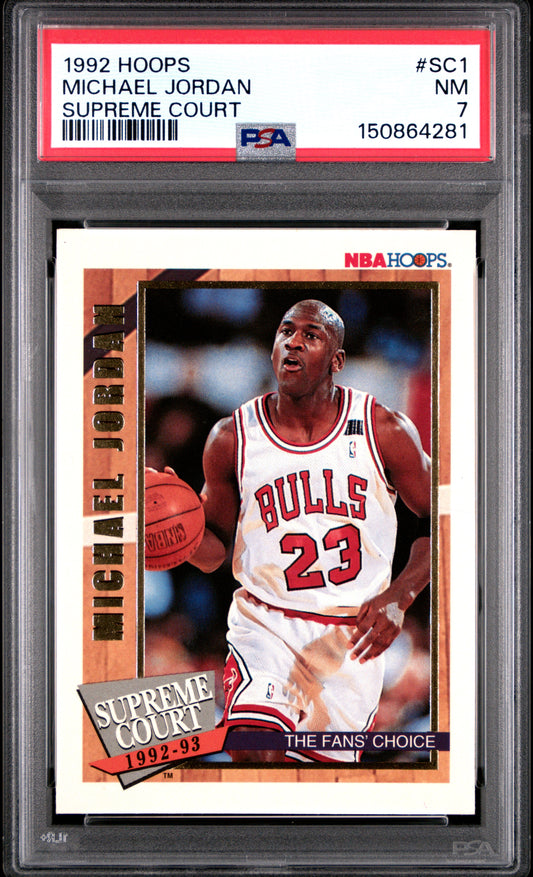 1992 Hoops Supreme Court #SC1 Michael Jordan PSA 7 (4281)