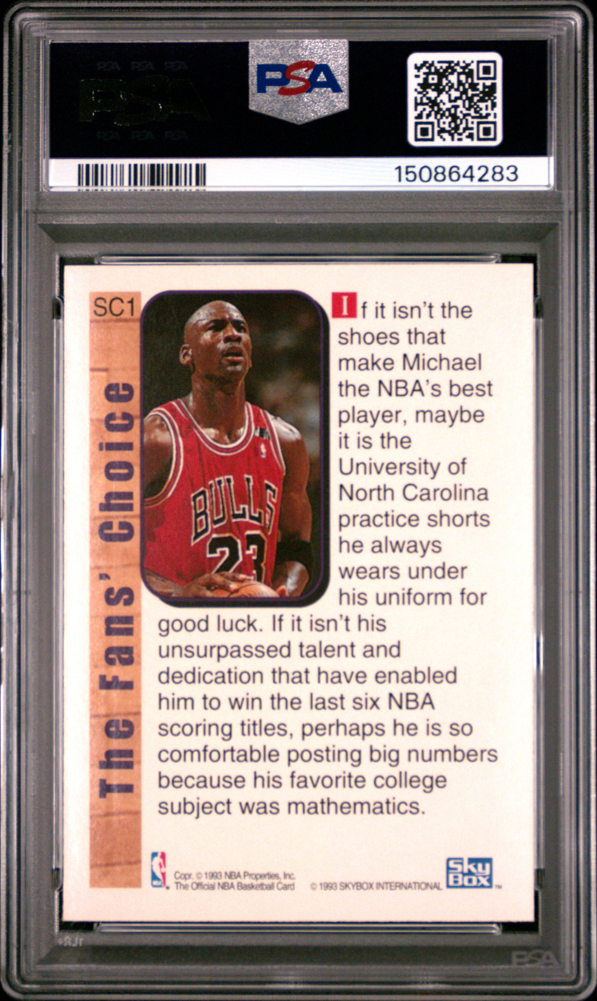 1992 Hoops Supreme Court #SC1 Michael Jordan PSA 8 (4283)