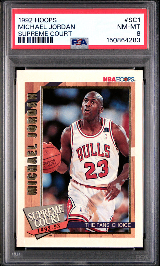 1992 Hoops Supreme Court #SC1 Michael Jordan PSA 8 (4283)