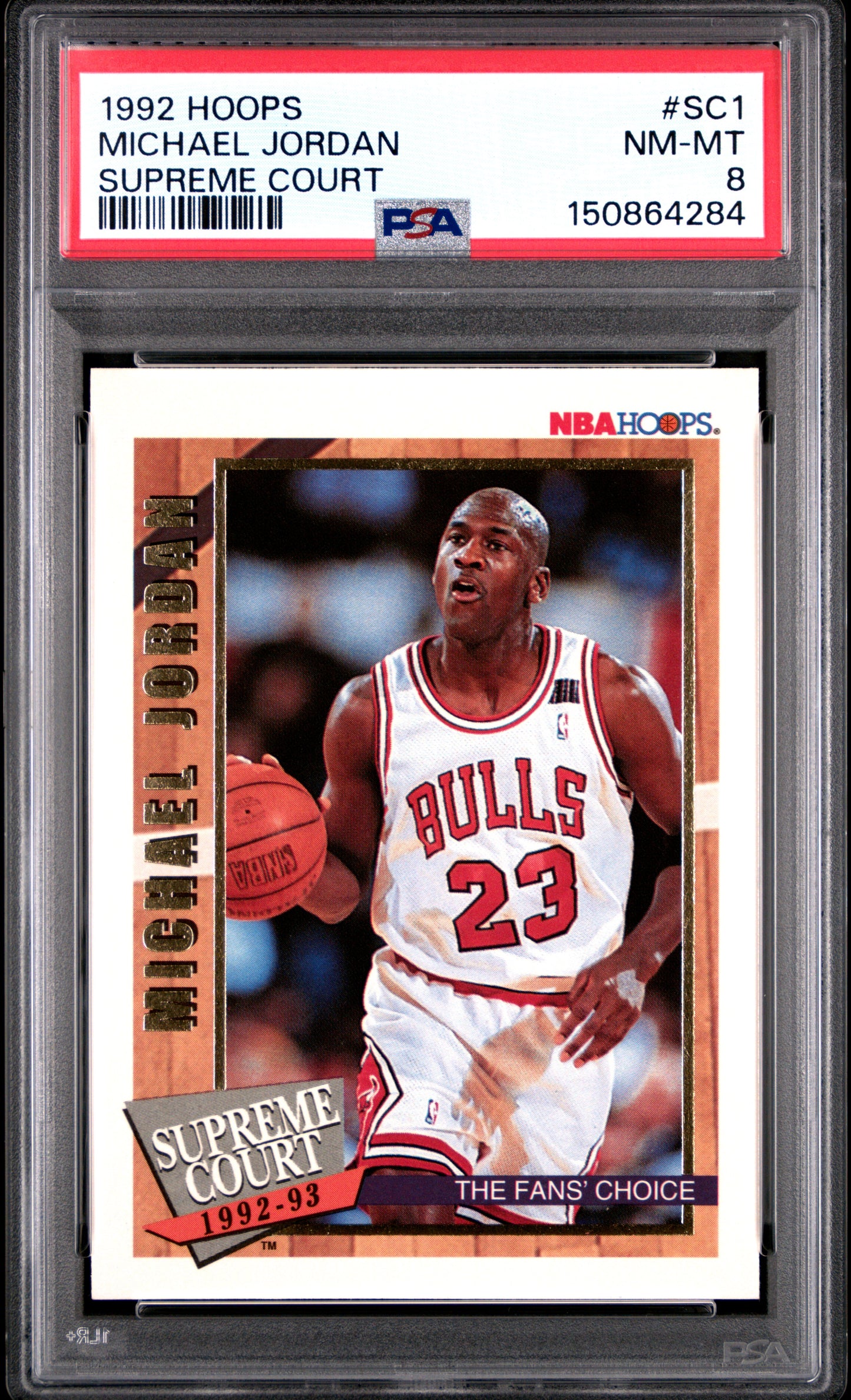 1992 Hoops Supreme Court #SC1 Michael Jordan PSA 8 (4284)