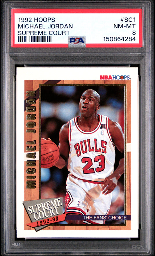1992 Hoops Supreme Court #SC1 Michael Jordan PSA 8 (4284)