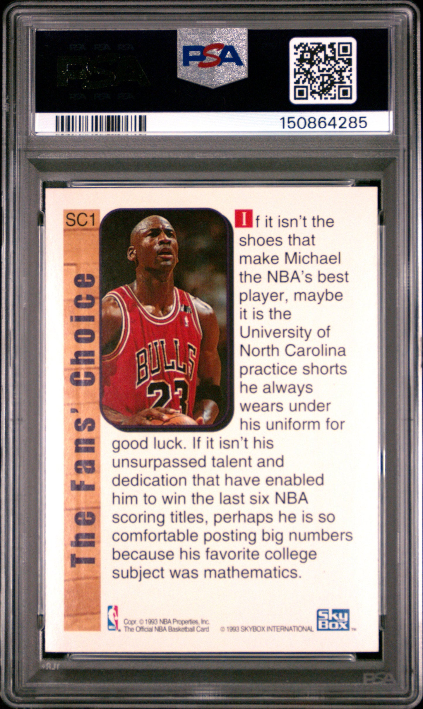 1992 Hoops Supreme Court #SC1 Michael Jordan PSA 9 (4285)
