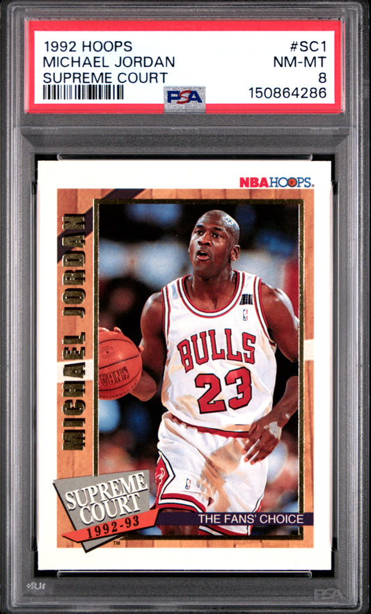 1992 Hoops Supreme Court #SC1 Michael Jordan PSA 8 (4286)