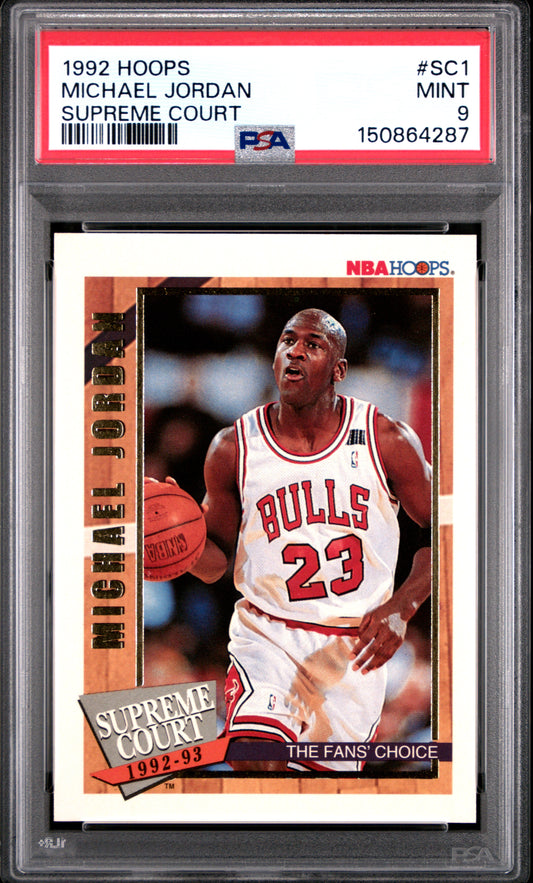 1992 Hoops Supreme Court #SC1 Michael Jordan PSA 9 (4287)