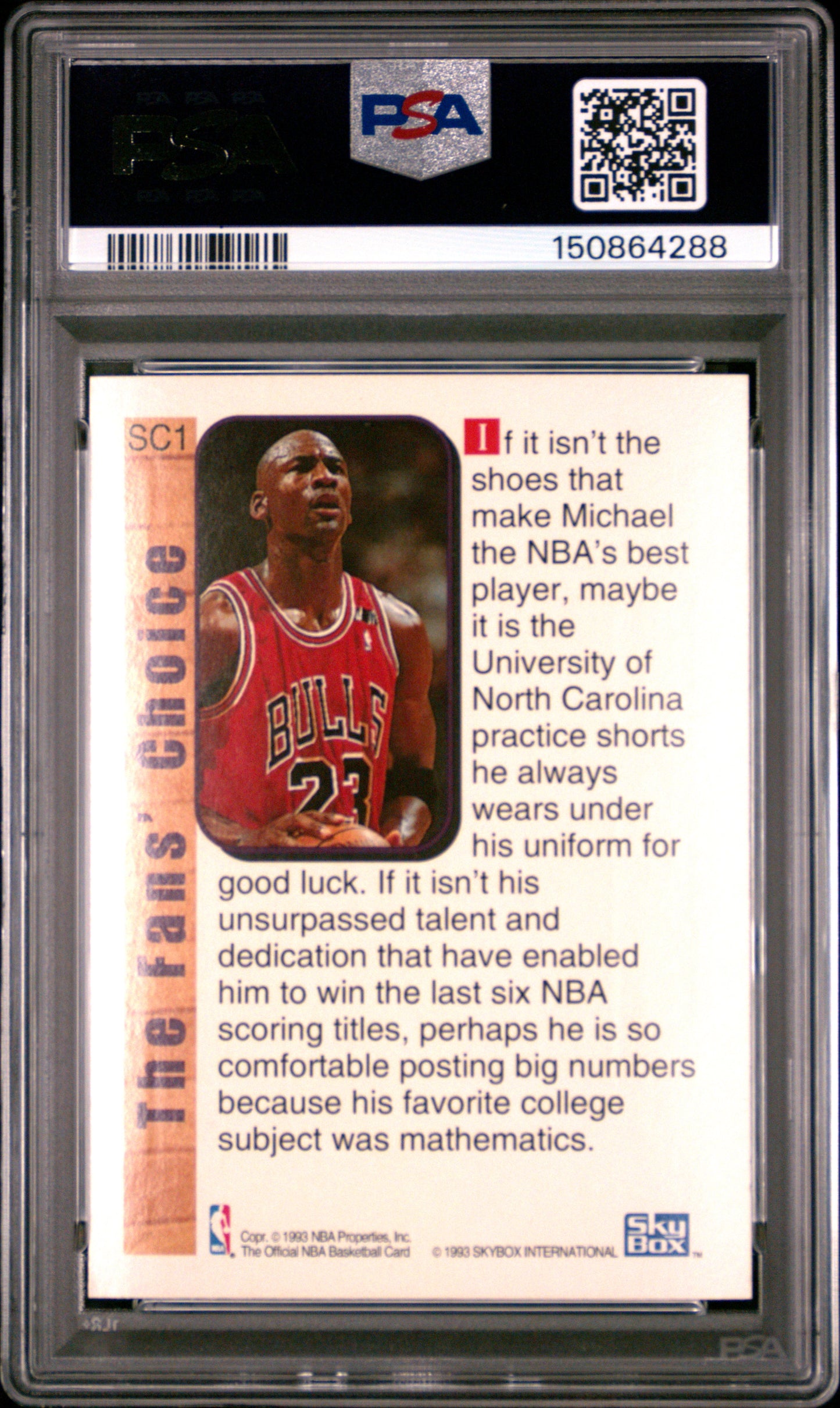 1992 Hoops Supreme Court #SC1 Michael Jordan PSA 9 (4288)