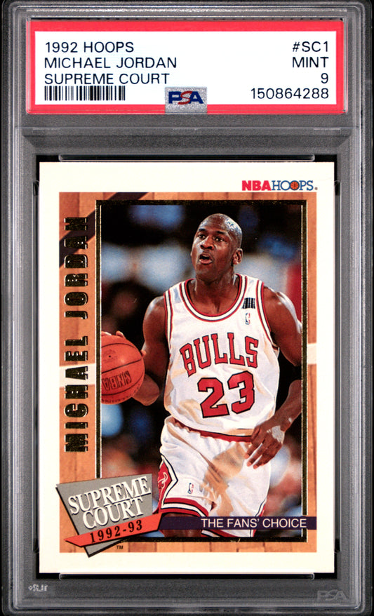 1992 Hoops Supreme Court #SC1 Michael Jordan PSA 9 (4288)