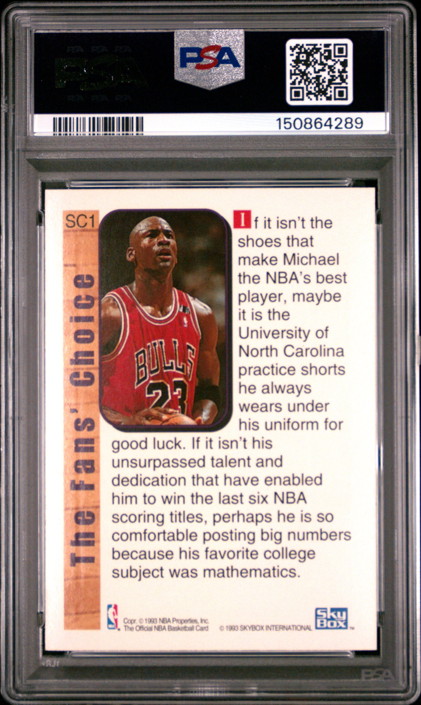 1992 Hoops Supreme Court #SC1 Michael Jordan PSA 8 (4289)