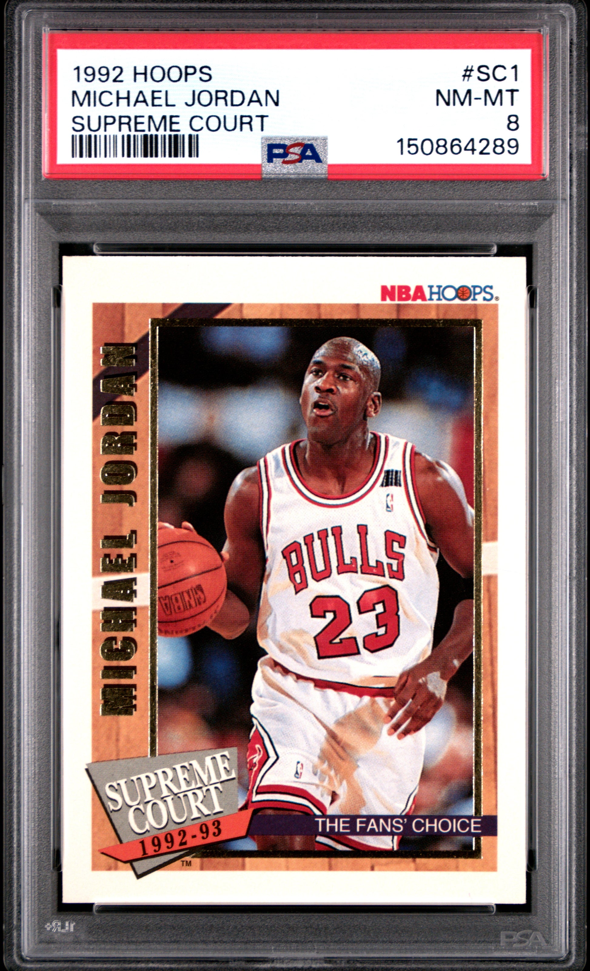 1992 Hoops Supreme Court #SC1 Michael Jordan PSA 8 (4289)