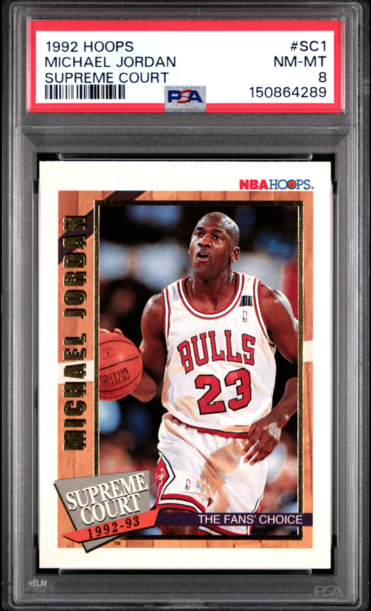 1992 Hoops Supreme Court #SC1 Michael Jordan PSA 8 (4289)