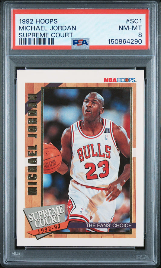 1992 Hoops Supreme Court #SC1 Michael Jordan PSA 8 (4290)
