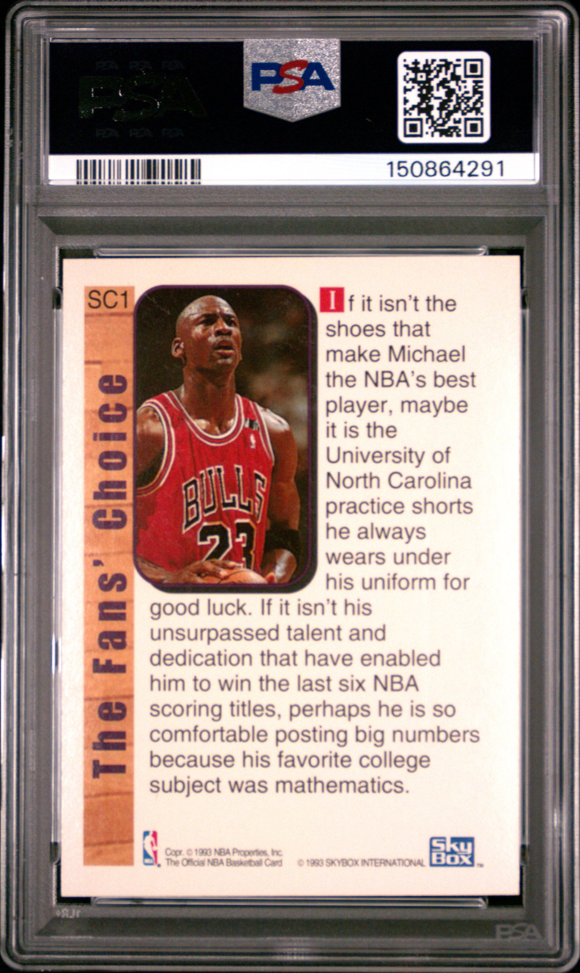 1992 Hoops Supreme Court #SC1 Michael Jordan PSA 9 (4291)