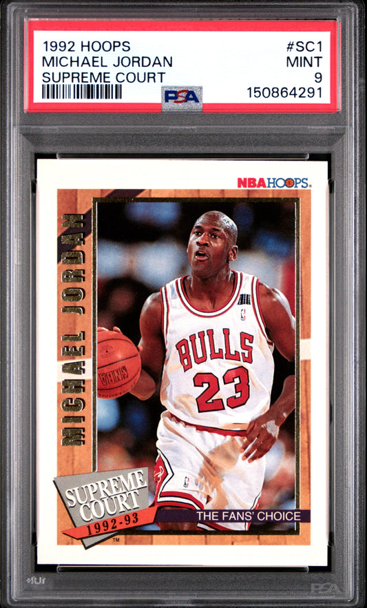 1992 Hoops Supreme Court #SC1 Michael Jordan PSA 9 (4291)