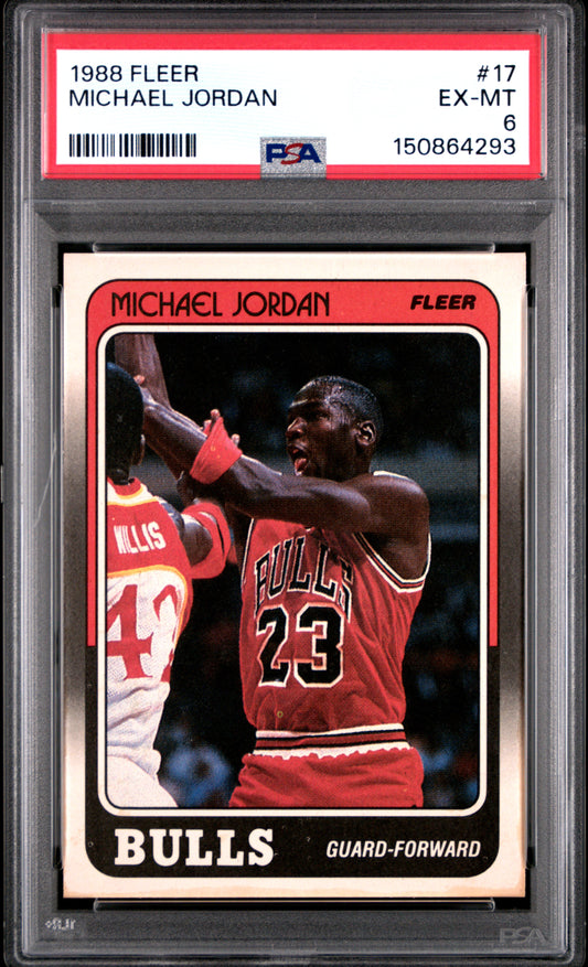 1988 Fleer #17 Michael Jordan PSA 6
