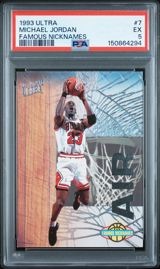 1993 Ultra Famous Nicknames #7 Michael Jordan PSA 5