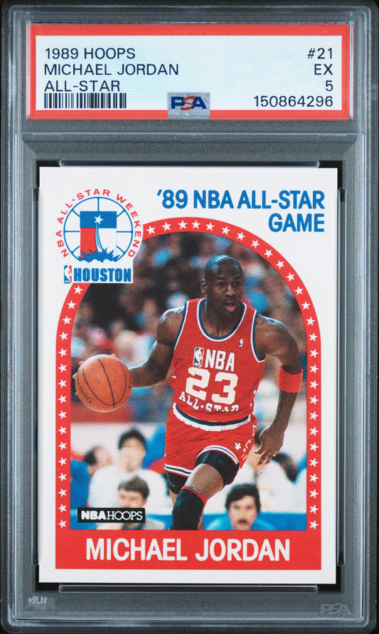 1989 Hoops #21 All-Star Michael Jordan PSA 5