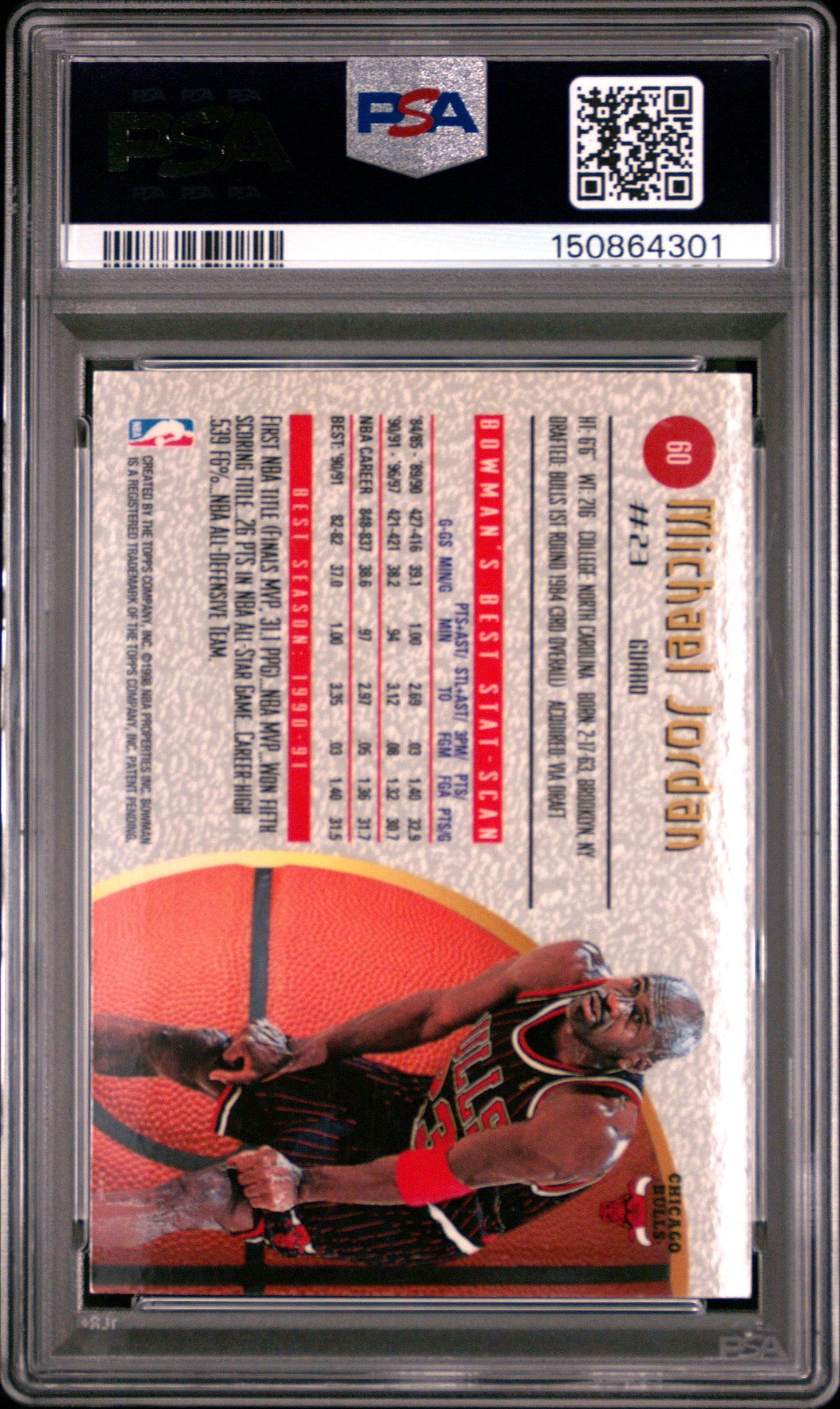 1997 Bowman's Best #60 Michael Jordan PSA 8