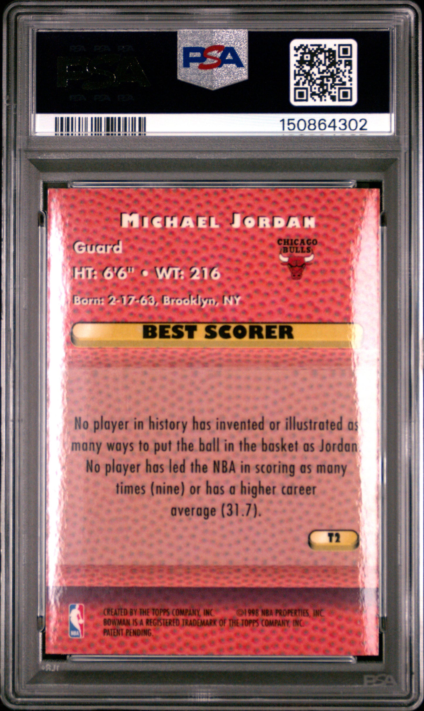 1997 Bowman's Best Techniques #T2 Michael Jordan PSA 9