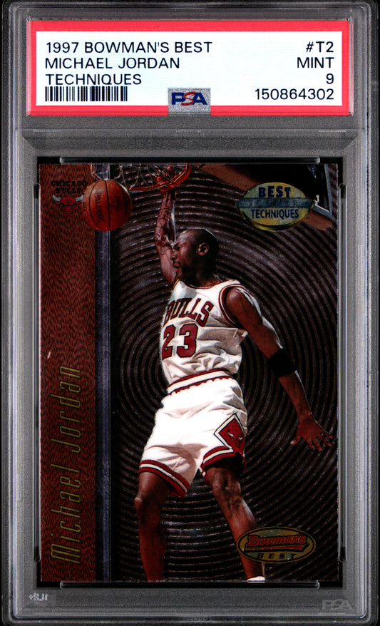 1997 Bowman's Best Techniques #T2 Michael Jordan PSA 9