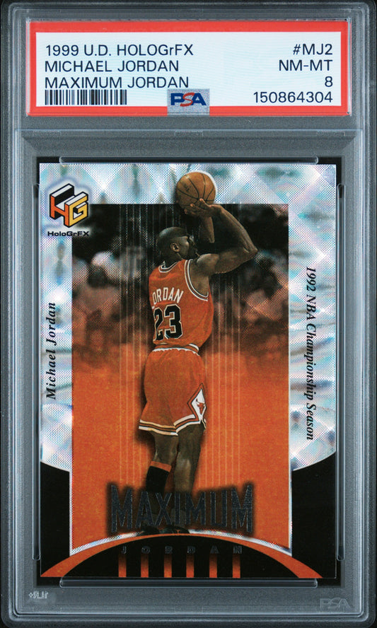 1999 Upper Deck Hologrfx Maximum Jordan #MJ2 Michael Jordan PSA 8