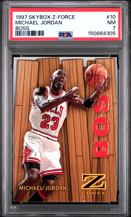 1997 Skybox Z-Force Boss #10 Michael Jordan PSA 7