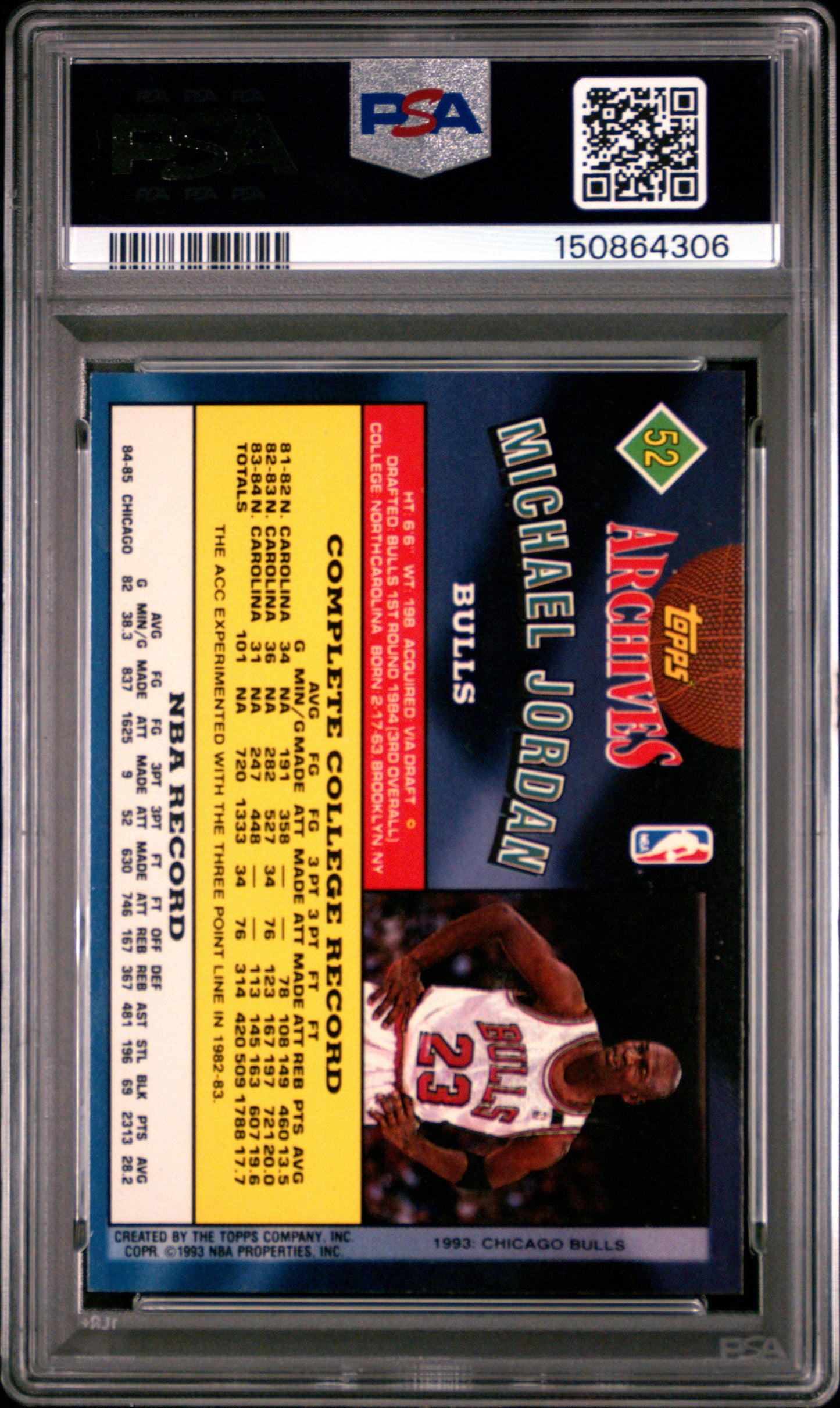 1992 Topps Archives #52 Michael Jordan PSA 9