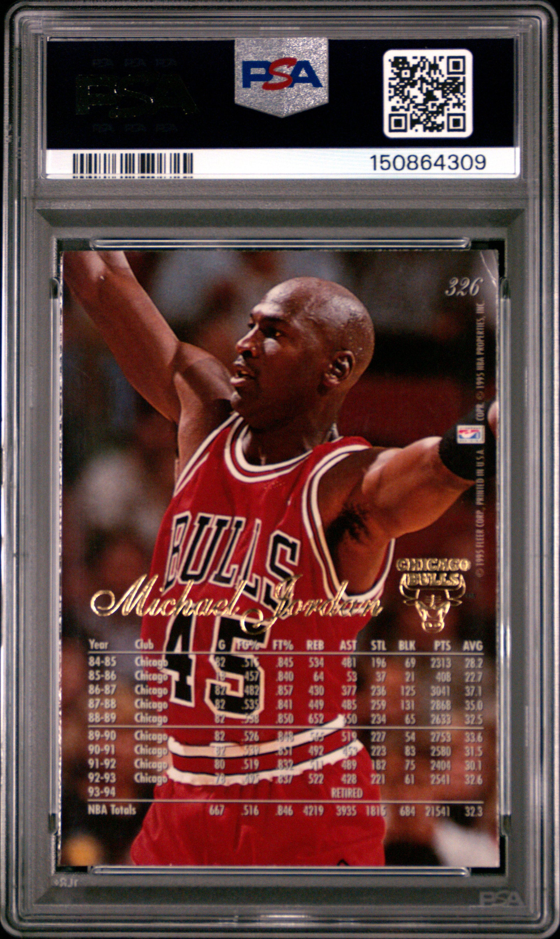 1994 Flair #326 Michael Jordan PSA 6