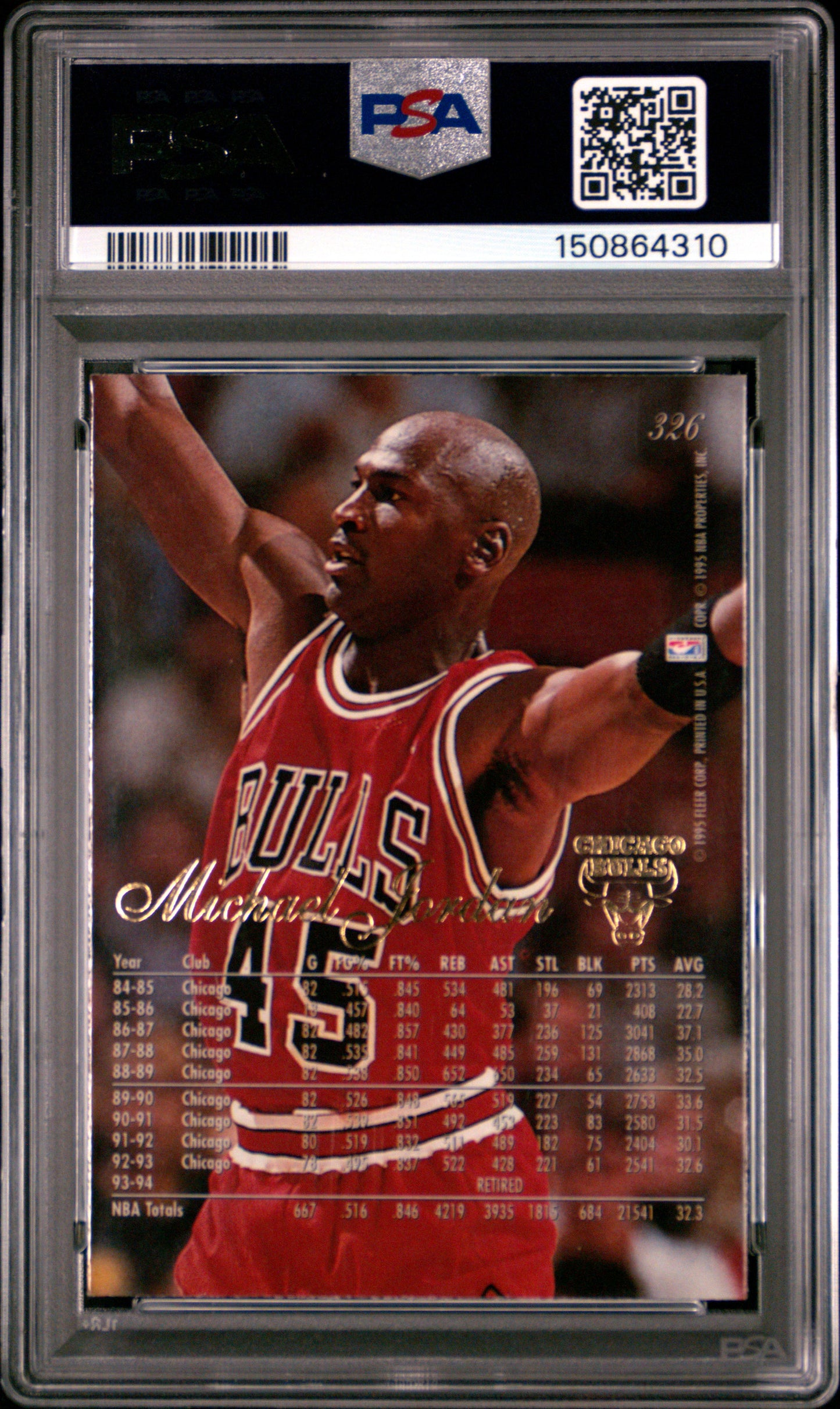 1994 Flair #326 Michael Jordan PSA 9
