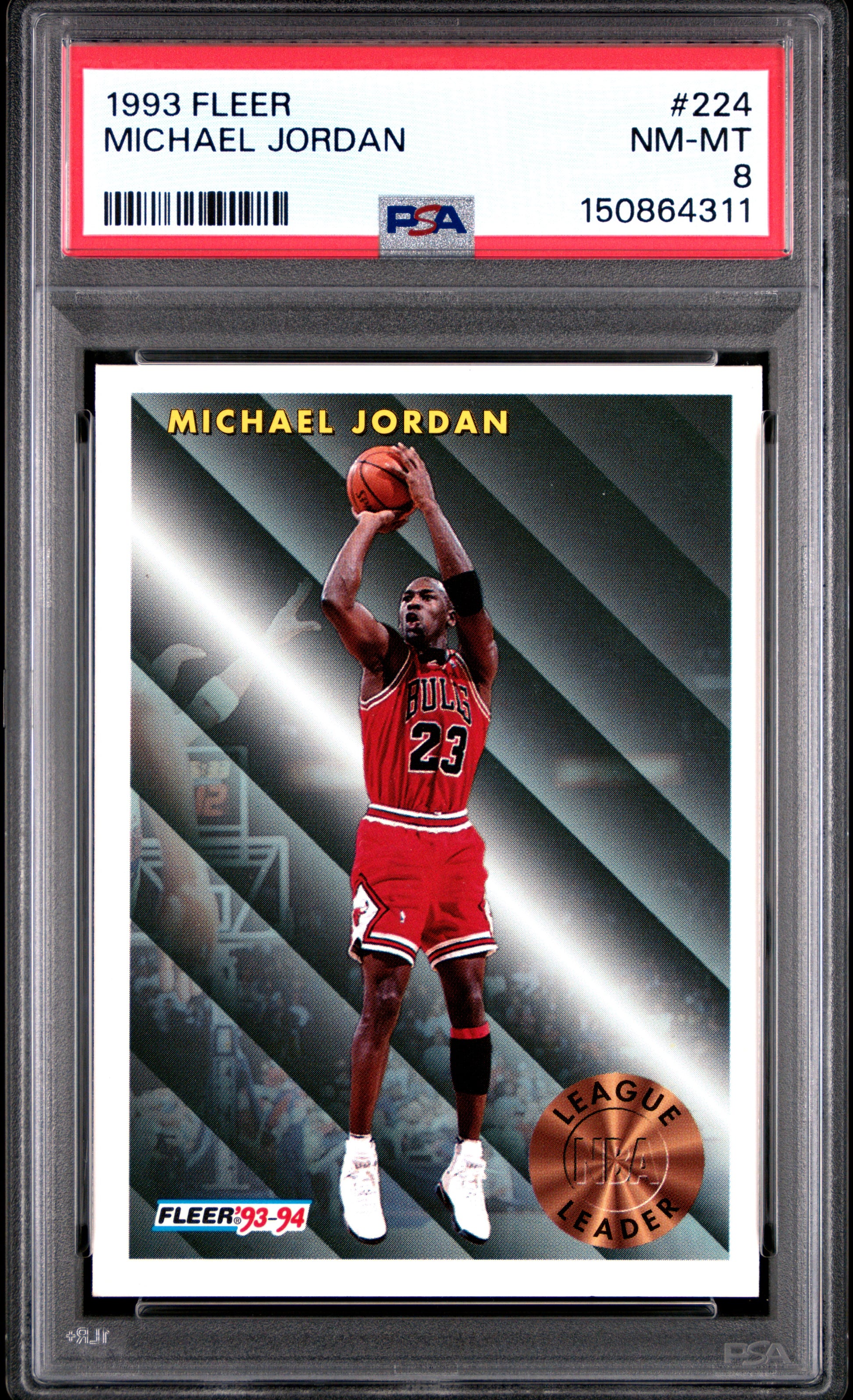 1993 Fleer #224 Michael Jordan PSA 8