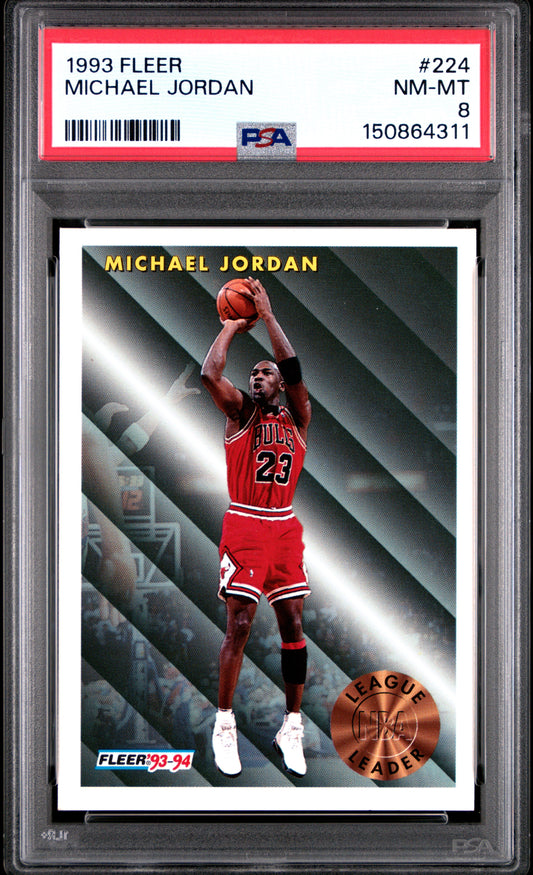 1993 Fleer #224 Michael Jordan PSA 8